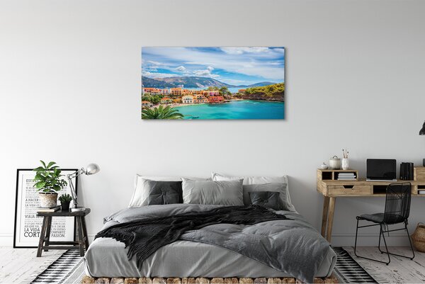 Tablouri canvas Grecia munți coasta mării