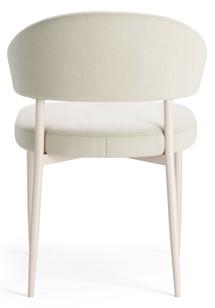 MAZZONI EXPORT IRIS Bej nisip (material Victoria A80)/cadru bej - SCAUN MODERN TAPIȚAT PENTRU SALON/SUFRAGERIE BOHO