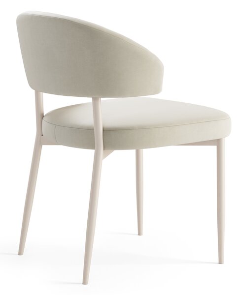 MAZZONI EXPORT IRIS Bej nisip (material Victoria A80)/cadru bej - SCAUN MODERN TAPIȚAT PENTRU SALON/SUFRAGERIE BOHO