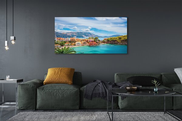 Tablouri canvas Grecia munți coasta mării