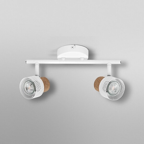 OSRAM Spot de tavan CORK, alb, 2 spoturi, GU10-LED, 927, dimabil, reglabil, Alb, Camera de zi / sufragerie, Metal