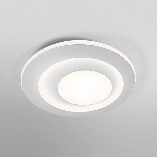 OSRAM LED plafonieră ORBIS SPIRAL ROUND Ø 40 cm albă sus/jos, Alb, Camera de zi / sufragerie, Metal, Modern