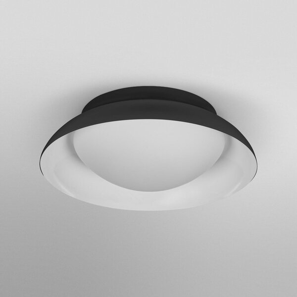 OSRAM Plafonieră ORBIS Milan, negru Ø 31 cm metal/sticlă, reglabil, Negru, Camera de zi / sufragerie, Metal, Modern