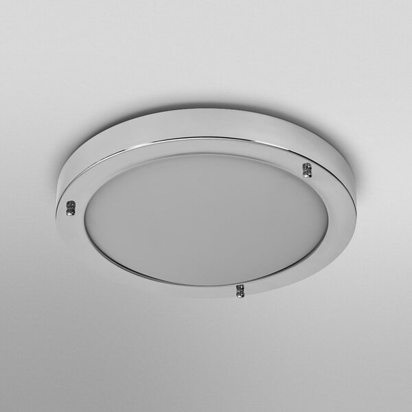 OSRAM Plafonieră BATHROOM, crom, Ø 31 cm, metal/sticlă IP44, reglabil, Metalic, Baie, Metal, Modern