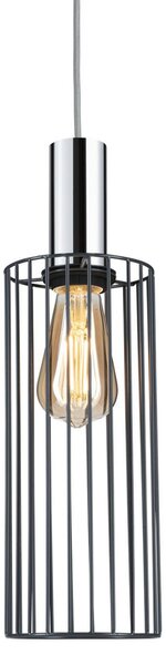 Paulmann URail abajur Biraha 2Easy, antracit, Ø 12 cm, Negru, Camera de zi / sufragerie, Metal, Modern