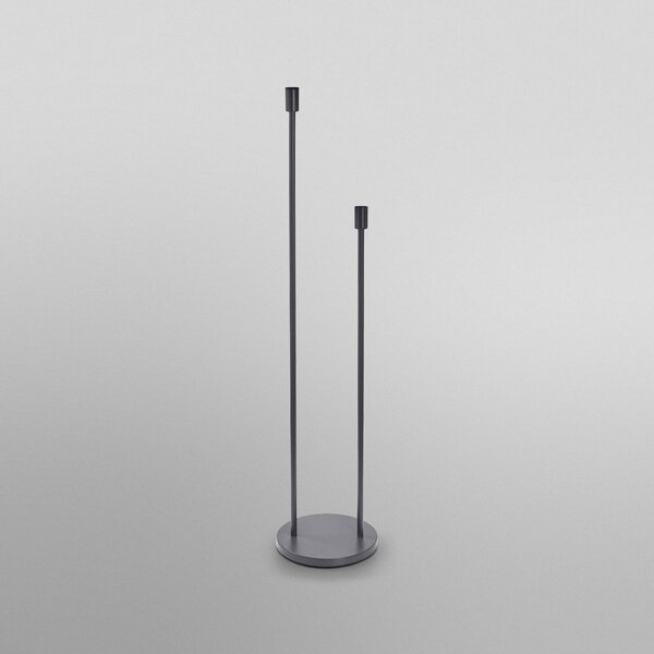 OSRAM Lampadar de podea DECOR STICK, gri închis, înălțime 146 cm 2 x E27, Gri, Camera de zi / sufragerie, Metal, Modern