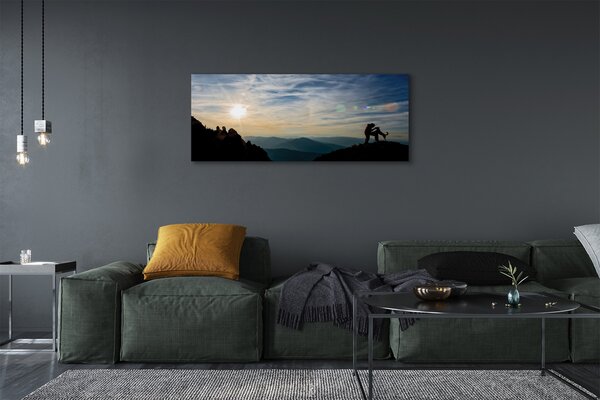Tablouri canvas Omul de câine de munte