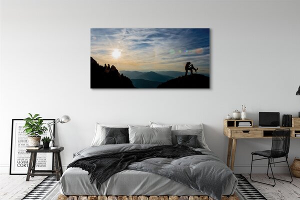 Tablouri canvas Omul de câine de munte
