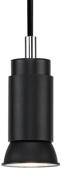Paulmann URail lampă suspendată Runa, negru mat, GU10, reglabil, Negru, Camera de zi / sufragerie, Metal, Modern