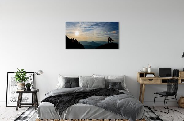 Tablouri canvas Omul de câine de munte