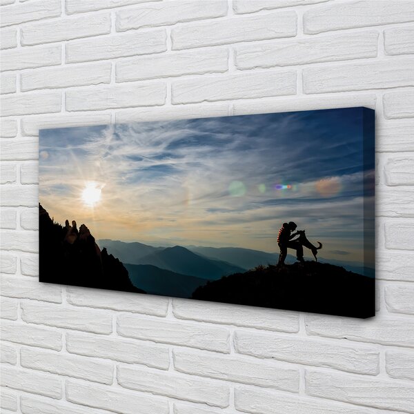 Tablouri canvas Omul de câine de munte