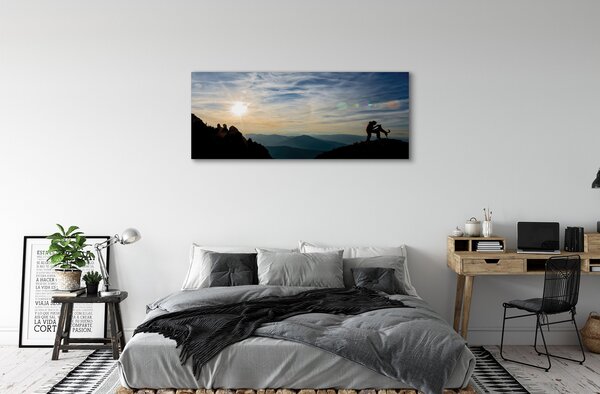 Tablouri canvas Omul de câine de munte