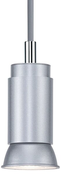 Paulmann URail lampă suspendată Runa, crom mat, GU10, reglabil, Metalic, Camera de zi / sufragerie, Metal, Modern