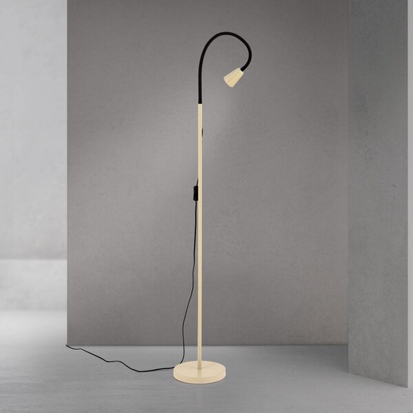 ORION Lampadar Dotty, kaki, înălțime 145 cm, braț flexibil, GU10, Bej, Camera de zi / sufragerie, Metal, Modern