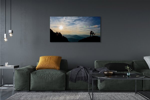 Tablouri canvas Omul de câine de munte