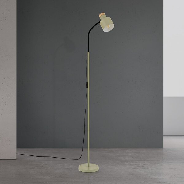 ORION Lampadar Gili, oțel, verde deschis, înălțime 150 cm, E27, Verde, Camera de zi / sufragerie, Metal, Modern, Lumină de lectură