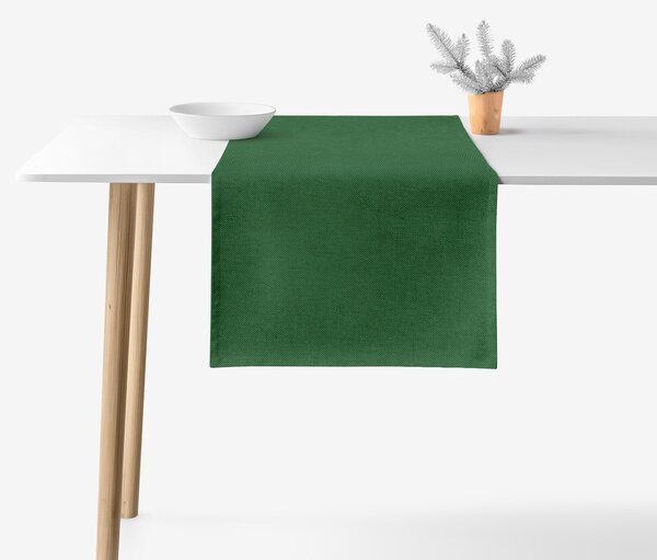 Goldea napron de masă malaga - verde închis 50x140 cm