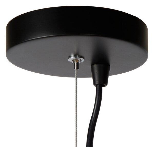 Lucide Lampă suspendată Leanne, negru, 6 becuri, reglabil, Negru, Camera de zi / sufragerie, Metal, Modern