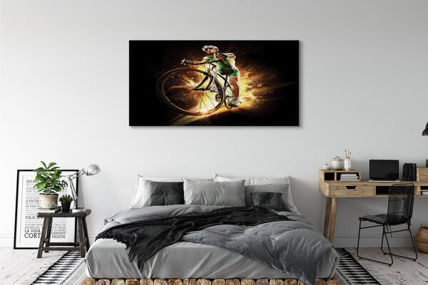 Tablouri canvas Bike fundal negru