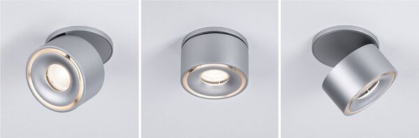 Paulmann Spircle lampă LED încastrată crom mat, Gri, Camera de zi / sufragerie, Metal, Modern, Corpuri de iluminat încastrate rotunde
