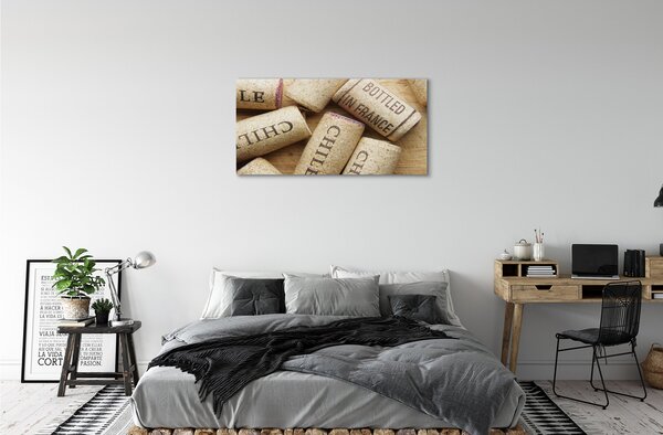 Tablouri canvas Dop din sticle de vin