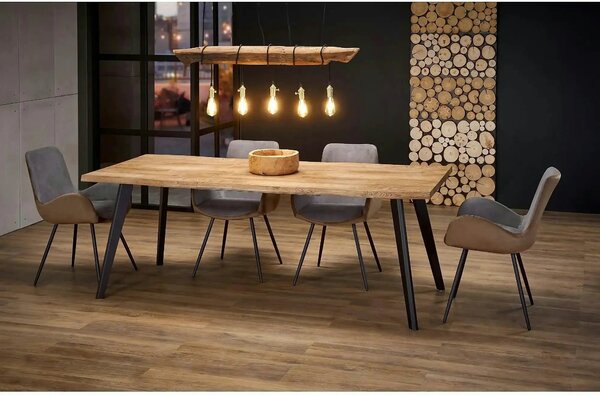 Masa extensibila bucatarie DICKSON, stejar natural, 120-180x80x75 cm