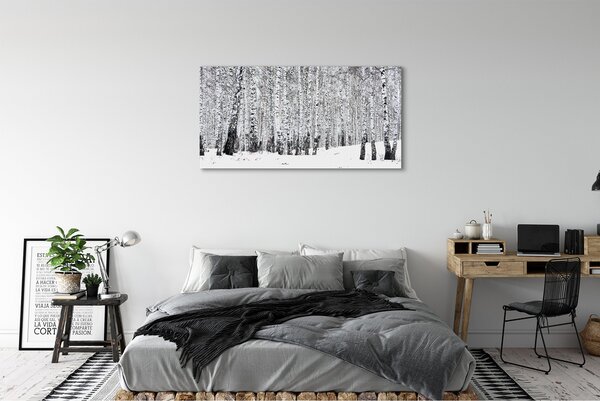 Tablouri canvas mesteceni de iarnă