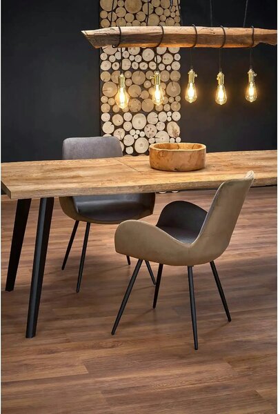 Masa extensibila bucatarie DICKSON, stejar natural, 120-180x80x75 cm