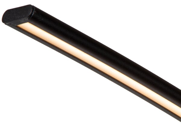 Lucide Curve LED arc luminos, negru, marmură, 192 cm, dimabil, reglabil, Negru, Camera de zi / sufragerie, Metal, Modern