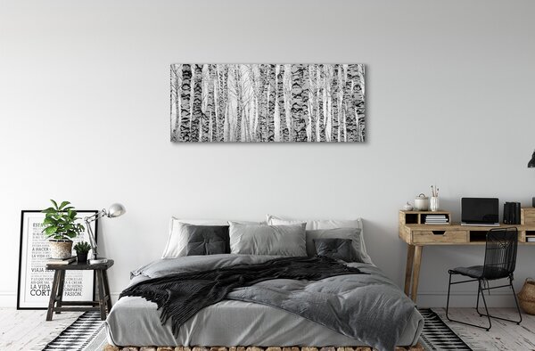 Tablouri canvas Mesteacan alb-negru