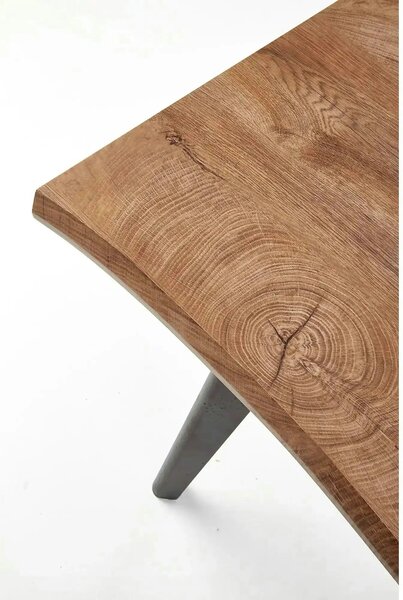 Masa extensibila bucatarie DICKSON, stejar natural, 120-180x80x75 cm