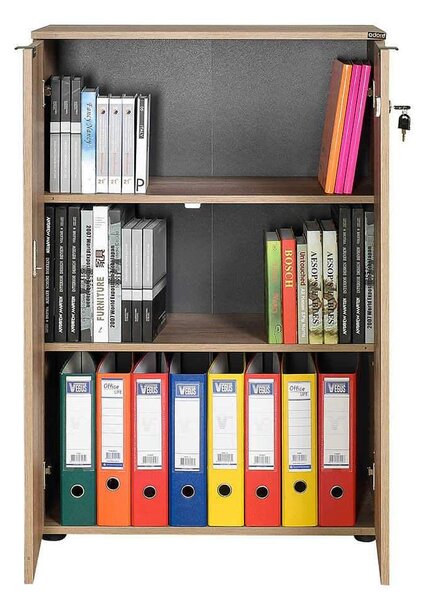 Biblioteca Adore Rio, 2 usi cu cheie, 3 rafturi, 72 x 109 x 34 cm