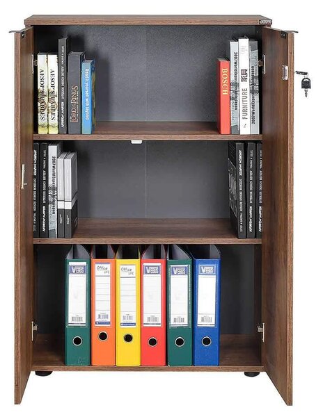 Biblioteca Adore Rio, 2 usi cu cheie, 3 rafturi, 72 x 109 x 34 cm