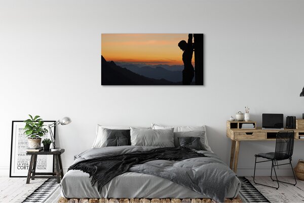 Tablouri canvas Isus crucificat apus de soare