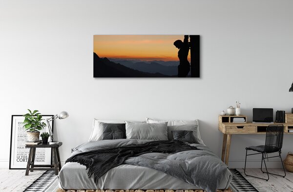 Tablouri canvas Isus crucificat apus de soare