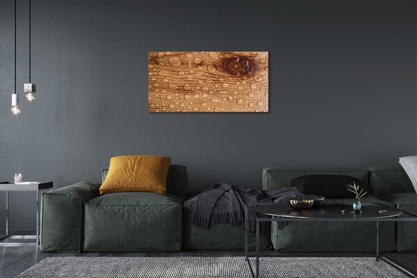 Tablouri canvas Picături de apă lemn