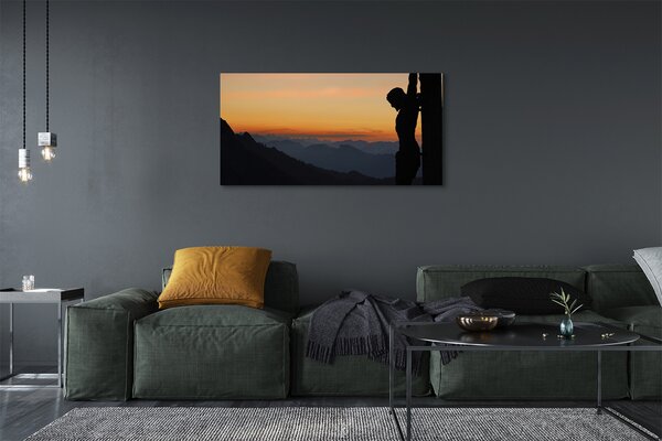 Tablouri canvas Isus crucificat apus de soare