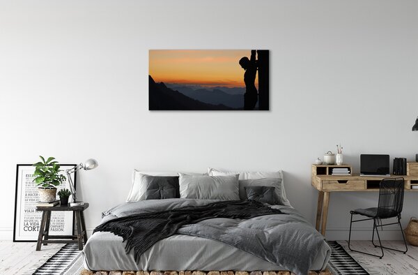 Tablouri canvas Isus crucificat apus de soare