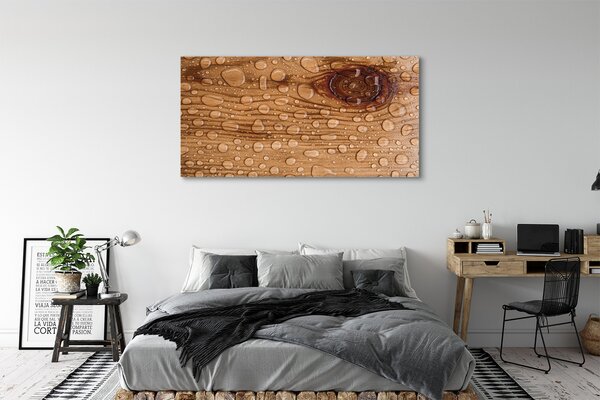 Tablouri canvas Picături de apă lemn