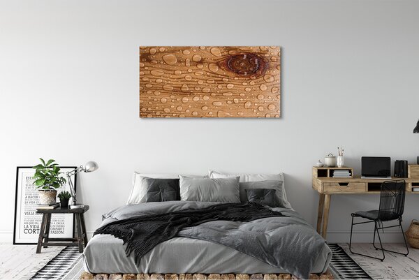 Tablouri canvas Picături de apă lemn