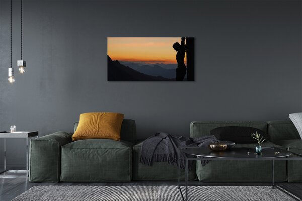 Tablouri canvas Isus crucificat apus de soare
