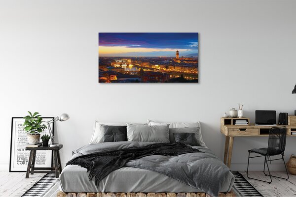 Tablouri canvas panorama Italia Noaptea de poduri