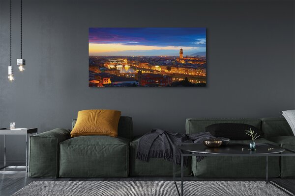 Tablouri canvas panorama Italia Noaptea de poduri