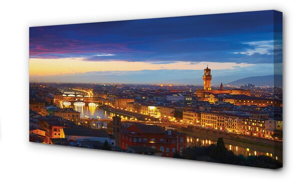 Tablouri canvas panorama Italia Noaptea de poduri