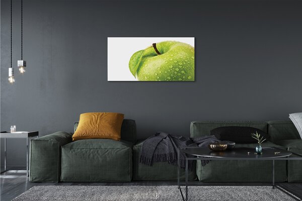 Tablouri canvas Apple a picături de apă verde