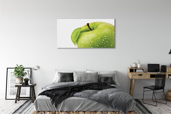 Tablouri canvas Apple a picături de apă verde
