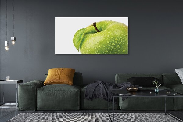 Tablouri canvas Apple a picături de apă verde