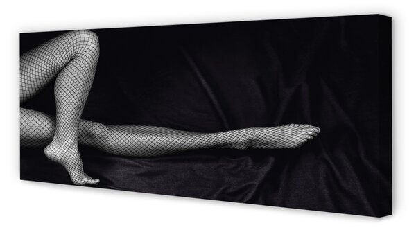 Tablouri canvas picioare Fishnet negru și alb