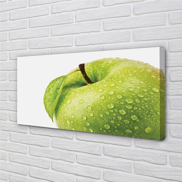Tablouri canvas Apple a picături de apă verde