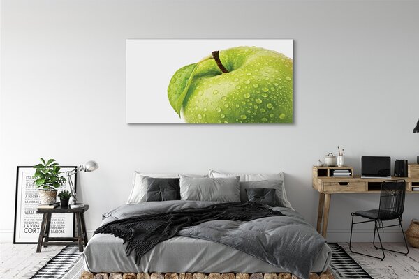 Tablouri canvas Apple a picături de apă verde